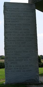 http://en.wikipedia.org/wiki/File:Georgia_Guidestones_English_Full.jpg