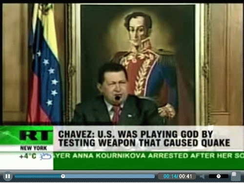 Chavez denuncia que sismo fue provocado por los EE.UU.