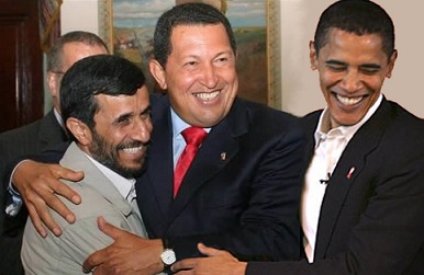 CHAVEZ OBAMA Y AHMADINEJAD